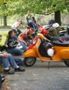 People taking a break after a ride